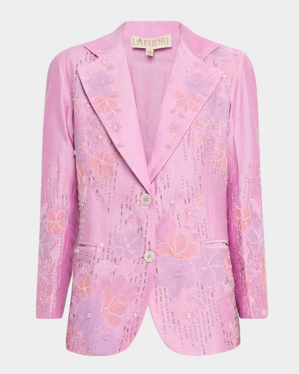 Vixen Vortex Floral Embellished Single-Breasted Jacket